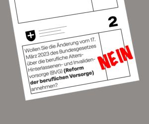 Abstimmen - so geht's: Schritt 3, NEIN zum BVG-Bschiss